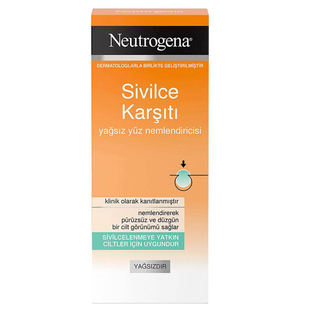 -آبرسان-صورت-نوتروژینا-اصل-1 کرم مرطوب کننده ضد جوش NEUTROGENA SIVILCE KARSITI نوتروژینا تولید فرانسه ناسب پوست چرب 50 میل - Image 1