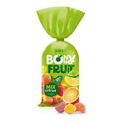 Untitled-3 پاستیل ژله ای کادویی شکری روشن ROSHEN BONNY FRUIT میکس میوه های زمستانی 200 گرم - Image 1