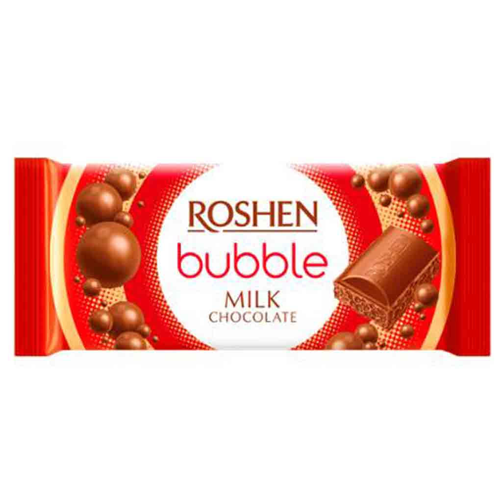 Untitled-3 شکلات روشن ROSHEN bubble milk chocolate شیری حباب دار 80 گرم - Image 1