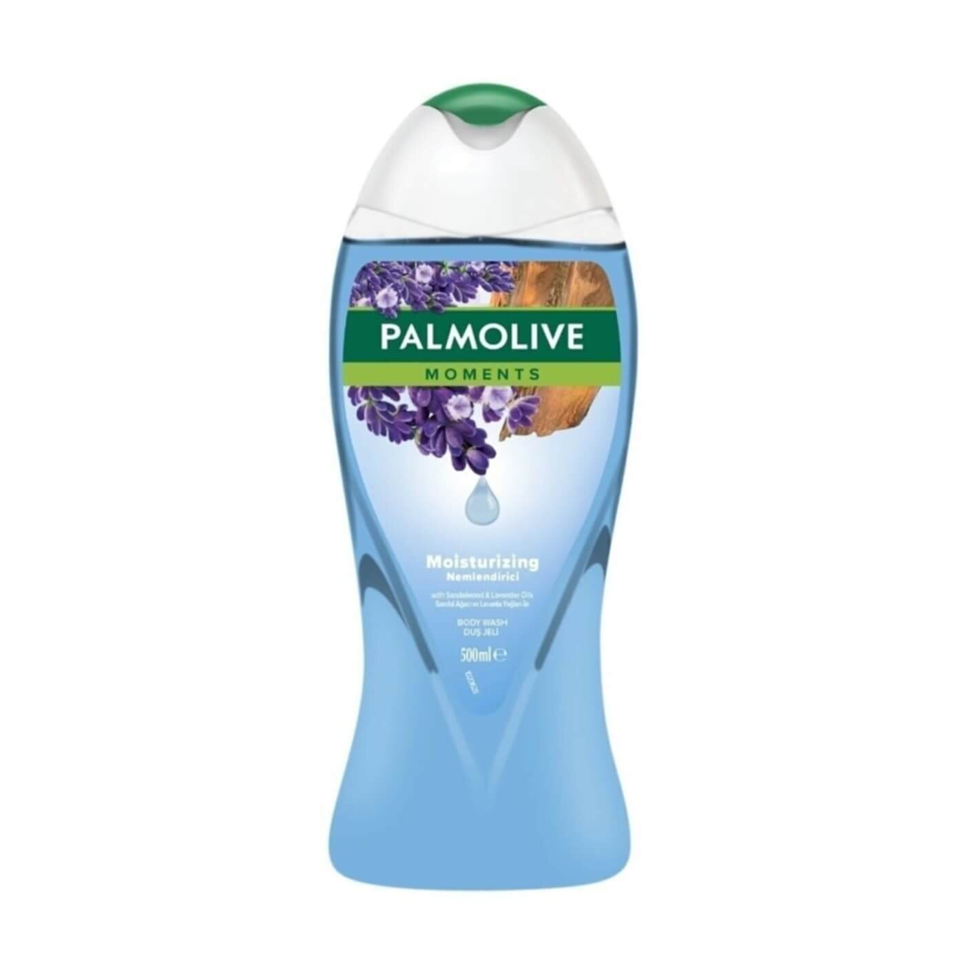 1 شامپو بدن هلندی پالمولیو PALMOLIVE MOMENTS با رایحه چوب صندل و اسطوخودوس 500 میل - Image 1