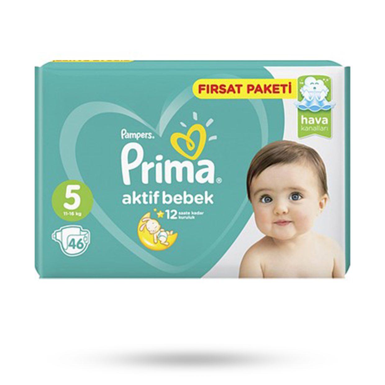 2 پوشک بچه پریما Prima آوانتاژ ترک سایز 5 بسته 46 عددی - Image 1