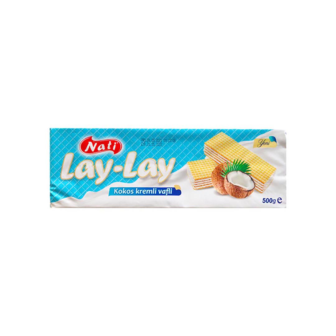 2 ویفر Nati Lay-Lay ناتی لی لی با طعم نارگیل 500 گرم - Image 1