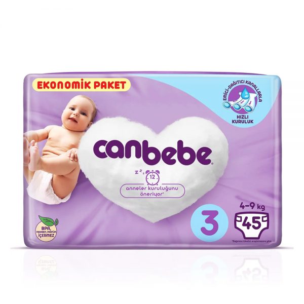 3 پوشک بچه جان ببه canbebe ekonomik paket سایز 3 بسته 45 عددی - Image 1