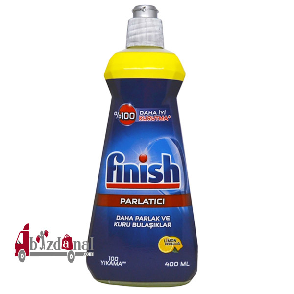 600 مایع جلا دهنده و براق کننده ظرفشویی فینیش finish Parlatici با رایحه لیمو 400 میل - Image 1