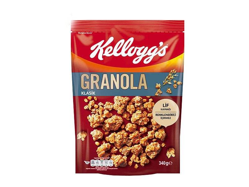 8 کورن فلکس کلاگز Kellogg's GRANOLA KLASIK گرانولای جو دوسر کلاسیک 340 گرم تاریخ 2025/08/07 - Image 1