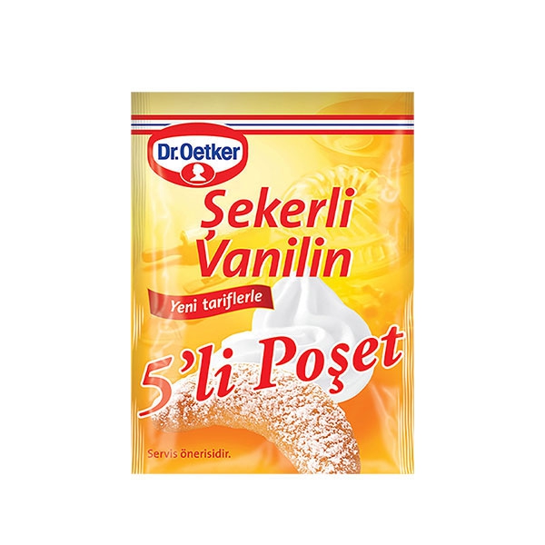 9 پودر وانیل شکری Dr.Oetker دکتر اوتکر بسته 5 عددی - Image 1