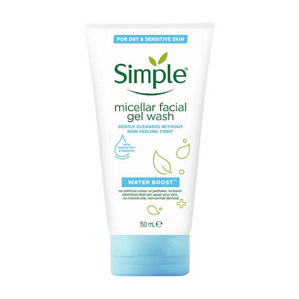 Untitled-2 ژل شستشوی صورت هلندی میسلار سیمپل Simple micellear facial gel wash مناسب پوست خشک و حساس 150 میل - Image 1