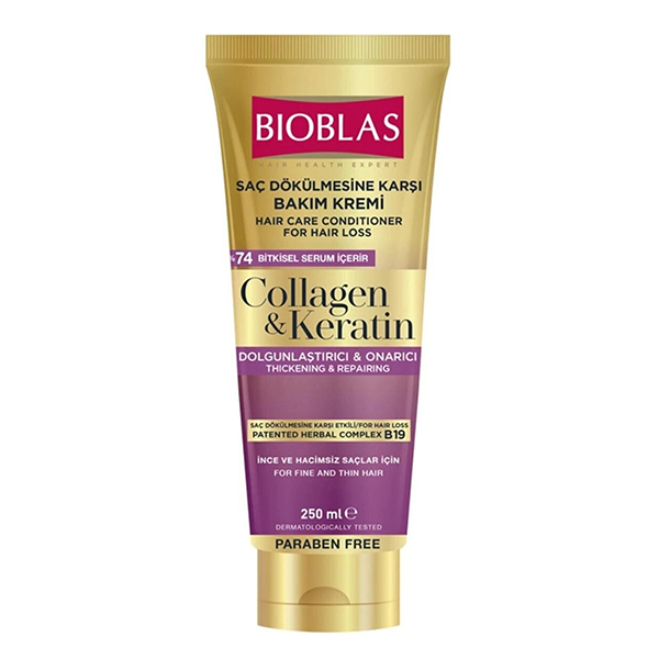 bioblass ماسک مو Bioblas بیوبلاس کراتینه تیوپی داخل حمام حاوی کلاژن 250 میل - Image 1