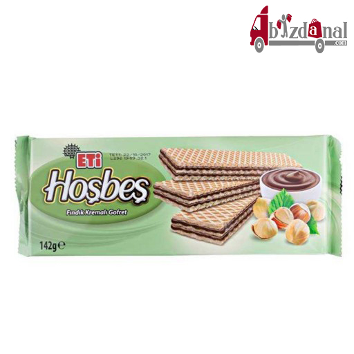 sNie4Vjx9pjqkaA6T2Rnxsc1jNjO6bQ0JHtTg4Hb.jpeg_512X512X70 ویفر اتی Eti hoşbeş هوش بش با کرم کاکائو فندقی 142 گرم تاریخ 2026/03/23 - Image 1