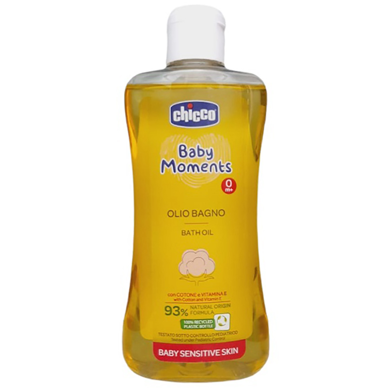 روغن-بدن-چیکو روغن بدن چیکو Chicco پنبه دانه 93% olio bagno ارگانیک 200 میل - Image 1