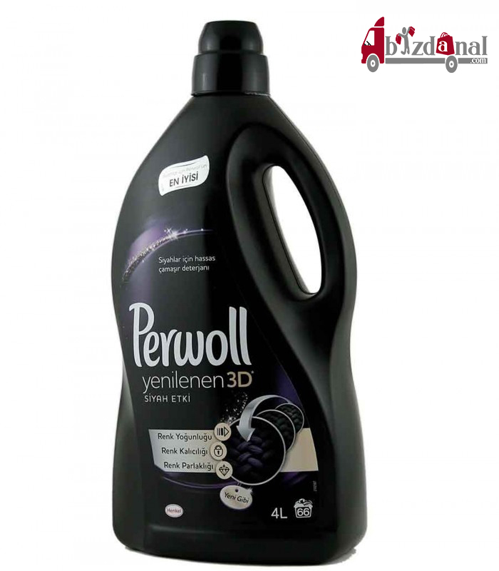 مایع-لباسشویی-پروول-مخصوص-لباس-های-تیره-perwoll مایع لباسشویی اتریشی perwoll پروول مخصوص لباسهای مشکی 72 بار 3.96 لیتر - Image 1