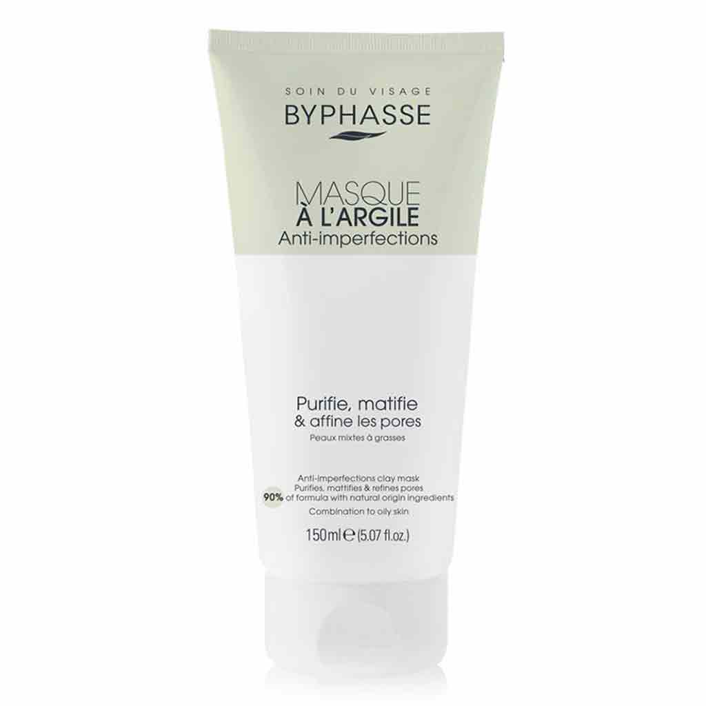 Untitled-42 ماسک صورت خاک رس ذغالی بایفاس byphasse clay mask oily skin ضد عیوب مناسب پوست چرب 150 میل - Image 1