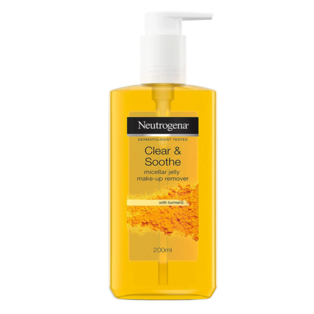 Untitled-3 ژل شستشوی صورت فرانسوی نیتروژنا Neutrogena Clear & Soothe Micellar Jelly Make-up Remover عصاره زردچوبه 200 میل - Image 1