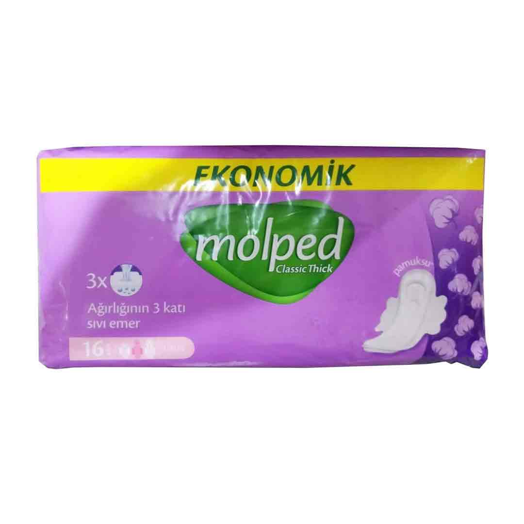 Untitled-16 نوار بهداشتی مولپد Molped Classic Thich سایز بلند 16 عددی - Image 1