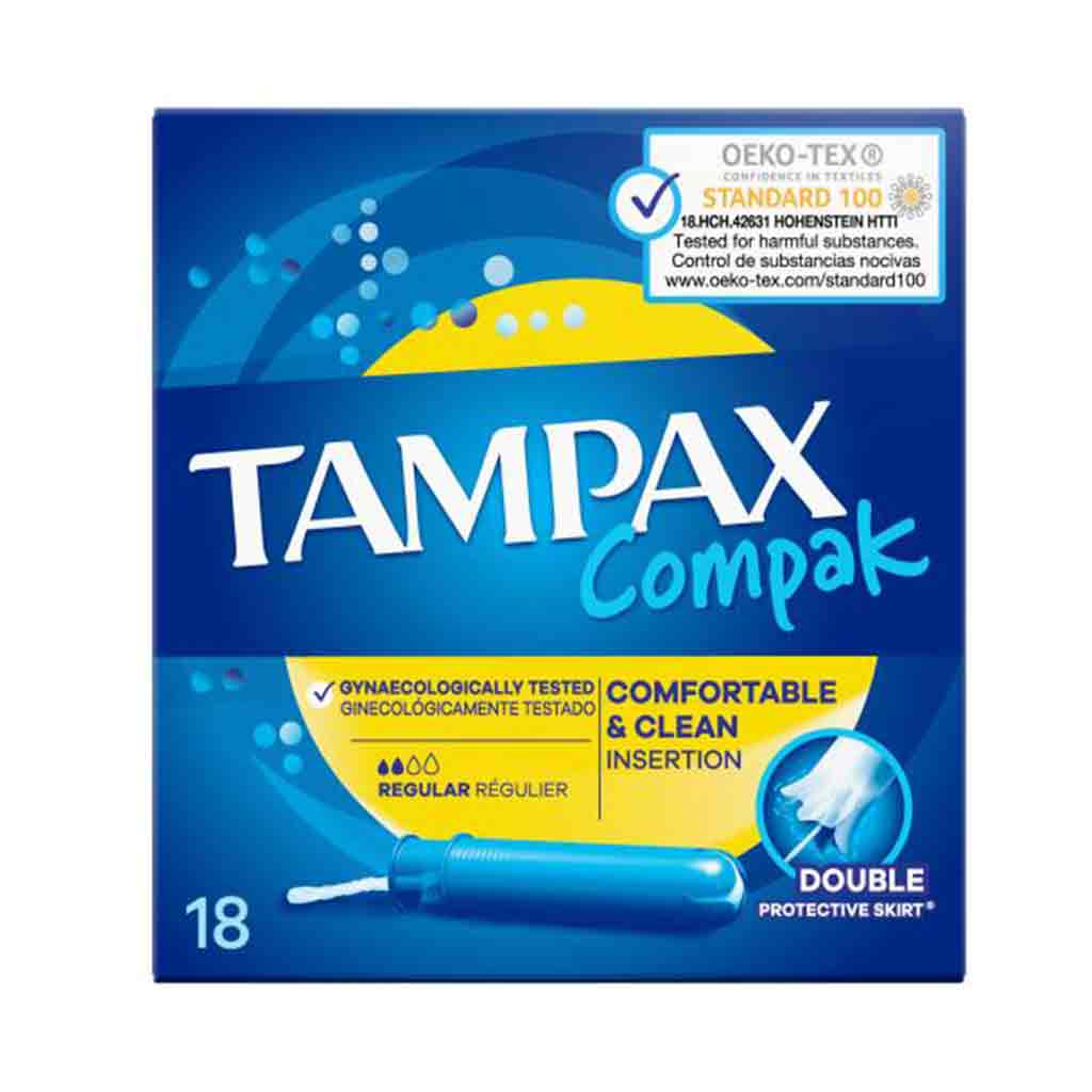 Untitled-3 تامپون ایتالیایی تامپکس Tampax Regular با قدرت جذب بالا بسته 18 عددی - Image 1