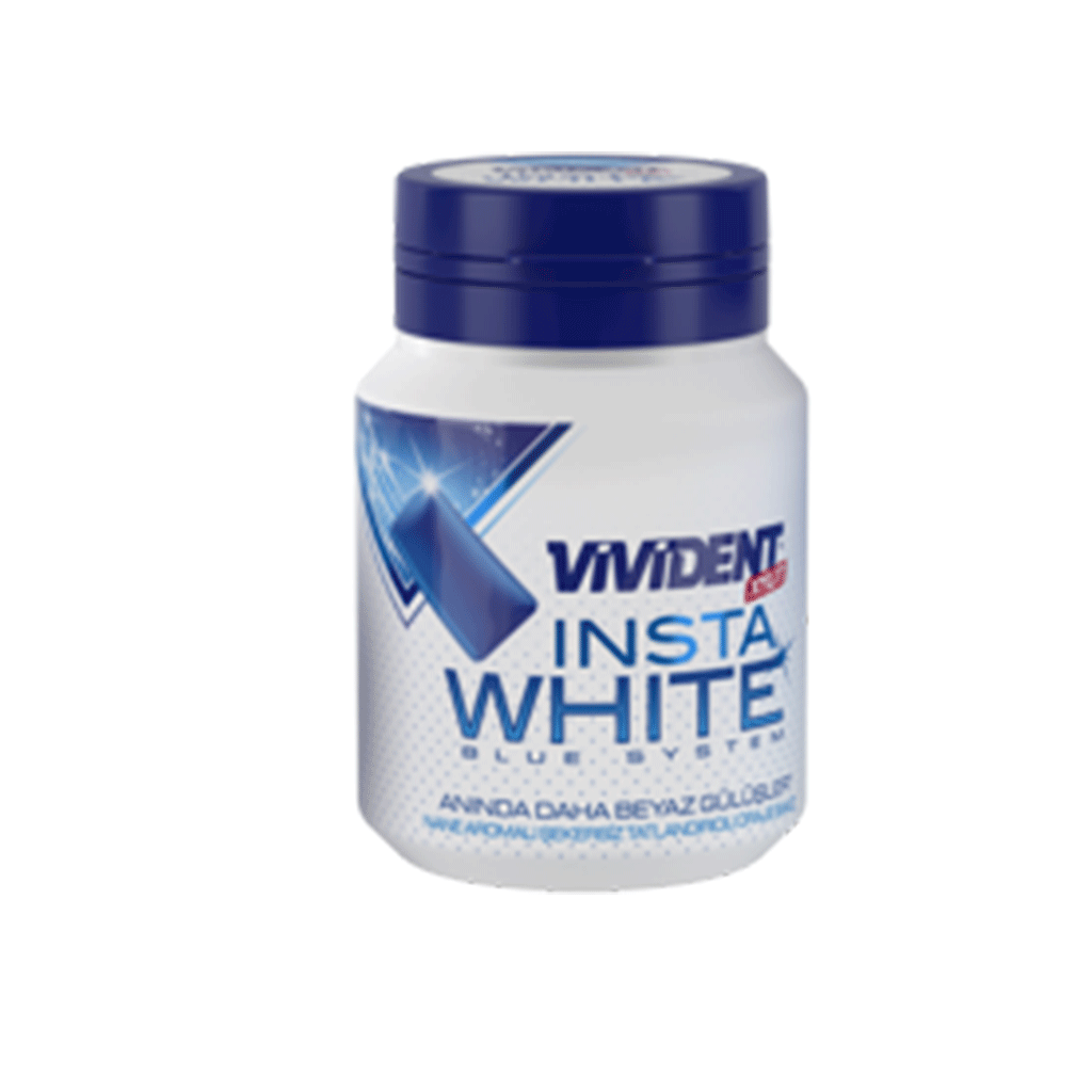 Untitled-5 آدامس ایتالیایی ویویدنت وایت Vivident insta White بدون شکر طعم نعناع 63 گرم - Image 1