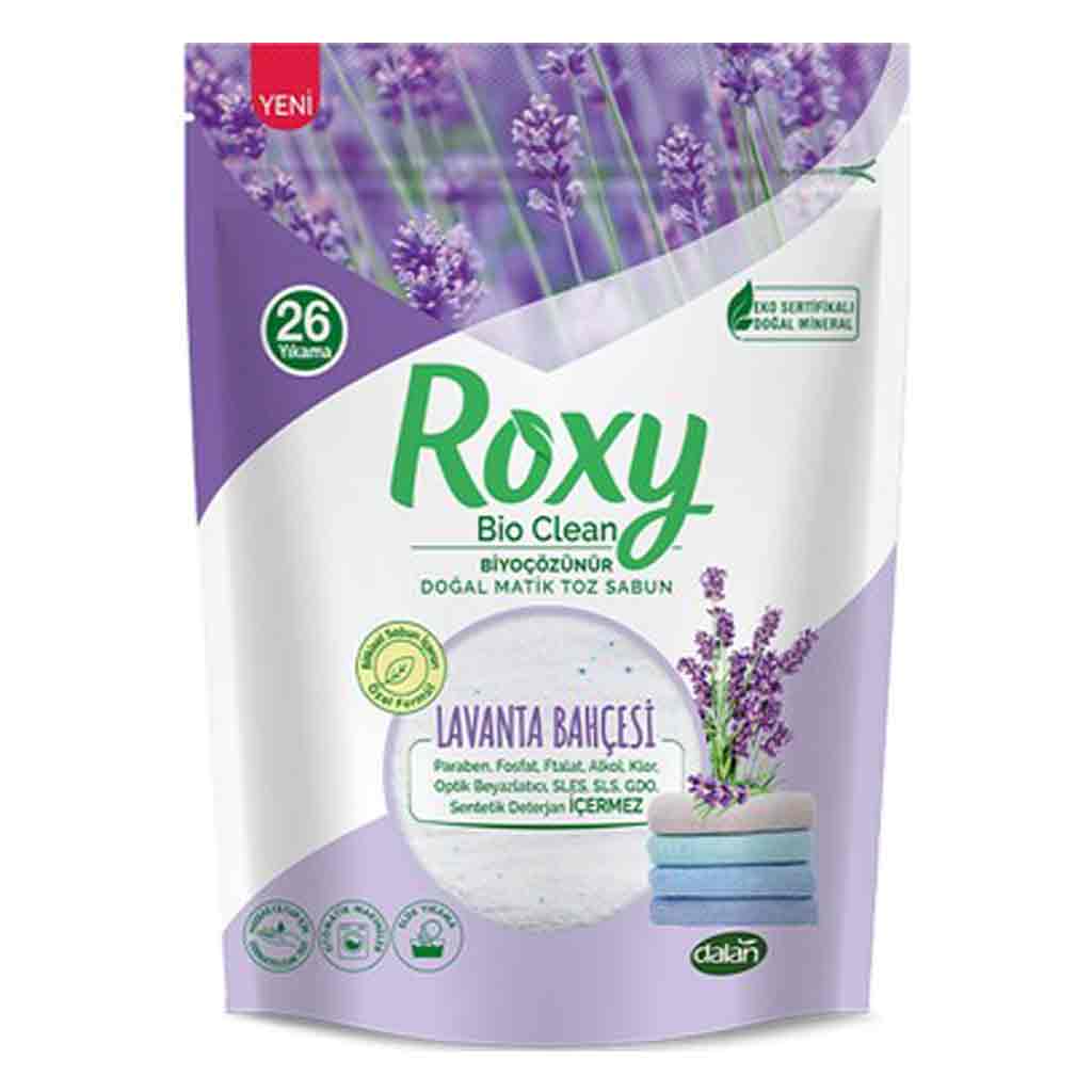 Untitled-4 پودر صابون ماشین لباسشویی رکسی ROXY LAVANTA BAHCESI با رایحه اسطوخودوس 800 گرم - Image 1