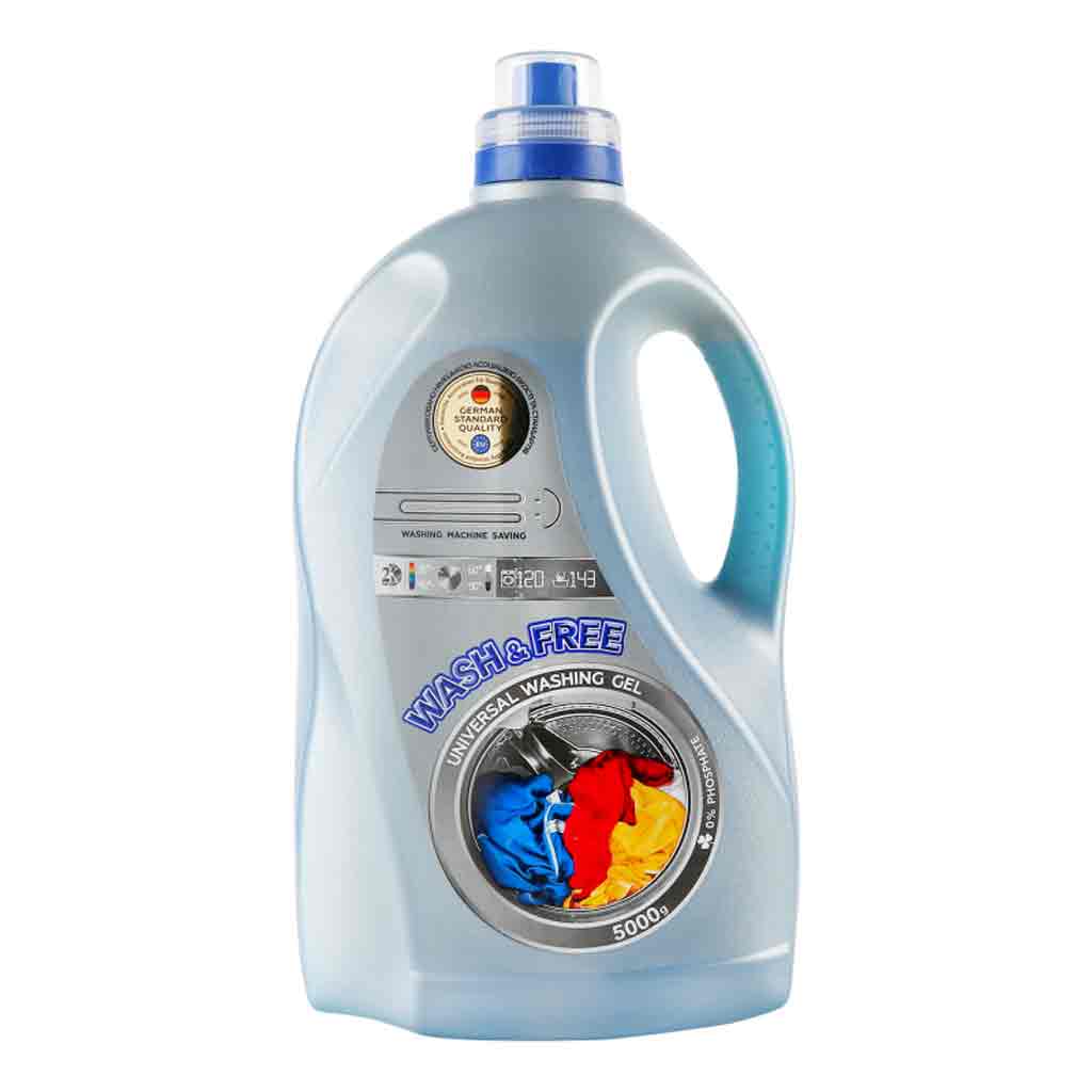 Untitled-4 ژل لباسشویی آلمانی واش اند فری WASH & FREE UNIVERSAL مناسب شستشوی دستی و ماشینی 5000 گرم - Image 1