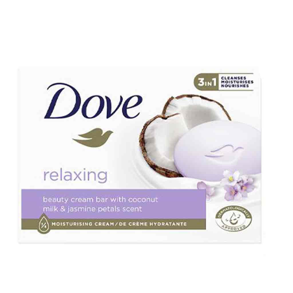Untitled-1 صابون هلندی داو Dove Relaxing با عصاره نارگیل و گل یاسمین 90 گرم - Image 1