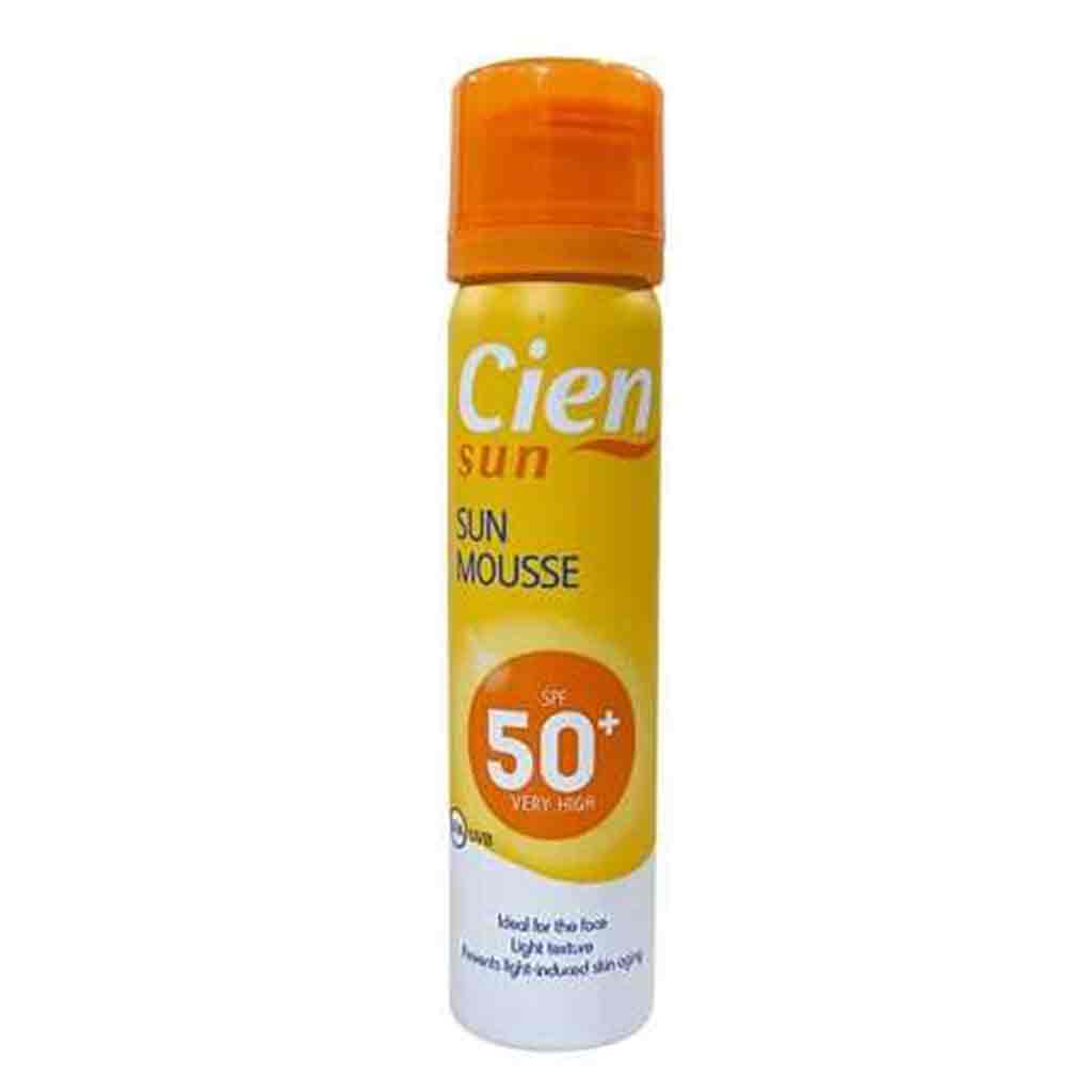 Untitled-24 اسپری موس ضد آفتاب سین Cien Mousse SPF50 بی رنگ 75 میل (آلمانی) - Image 1