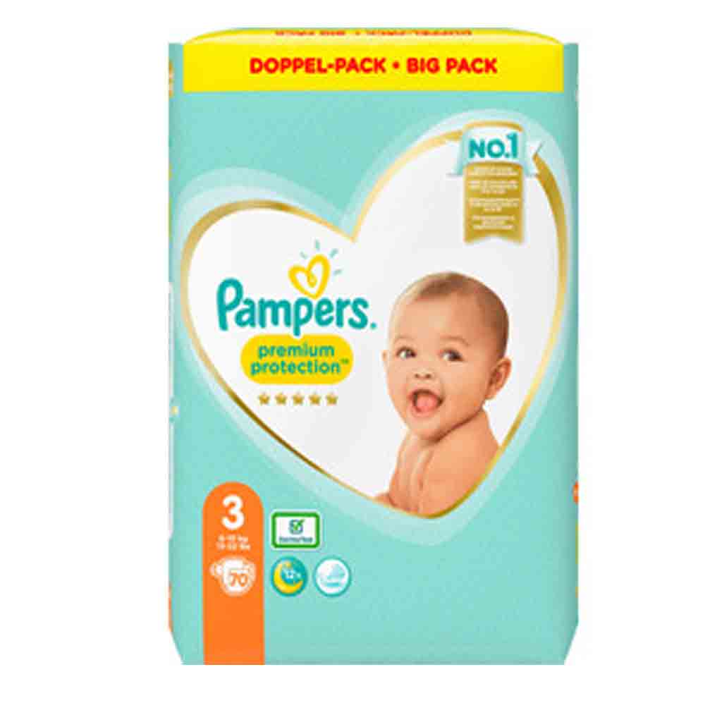 Untitled-85 پوشک آلمانی چسبی پمپرز Pampers سایز 3 تعداد 70 عددی - Image 1