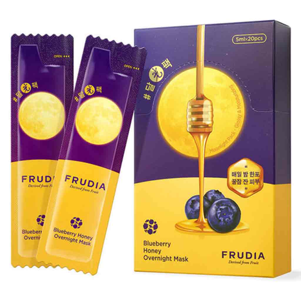 Untitled-9 ماسک لب شبانه فرودیا Frudia Blueberry Honey Mask با عصاره عسل و بلوبری 5 میل - Image 1