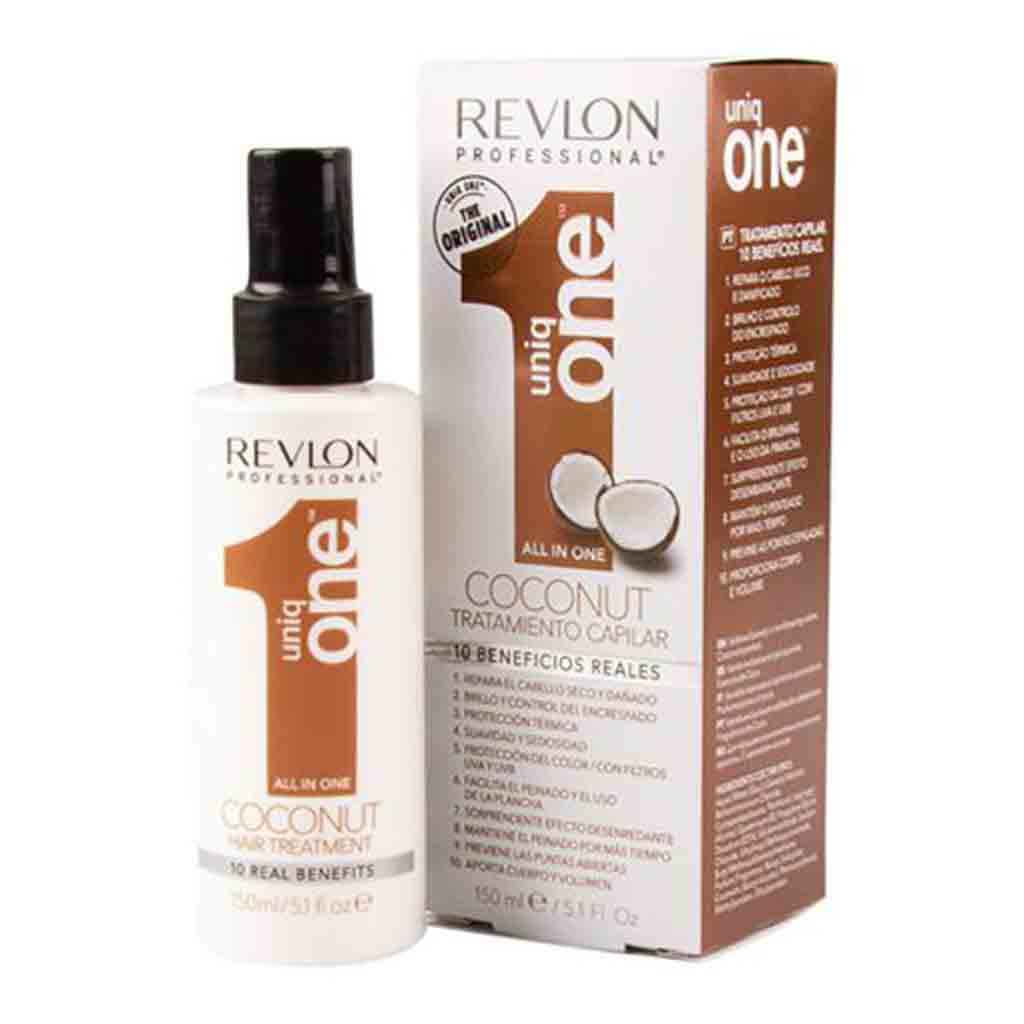 Untitled-32 اسپری موی اسپانیایی رولون یونیک وان Revlon Uniq One ده کاره با رایحه نارگیل 150 میل - Image 1