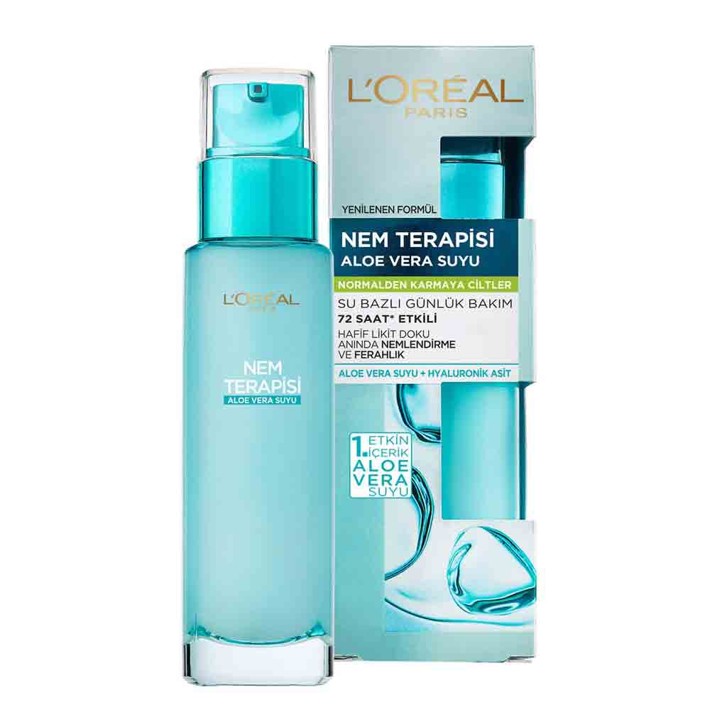 Untitled-34 سرم آبرسان لورآل LOREAL برای پوست های چرب حاوی عصاره آلوئه ورا 70 میل - Image 1