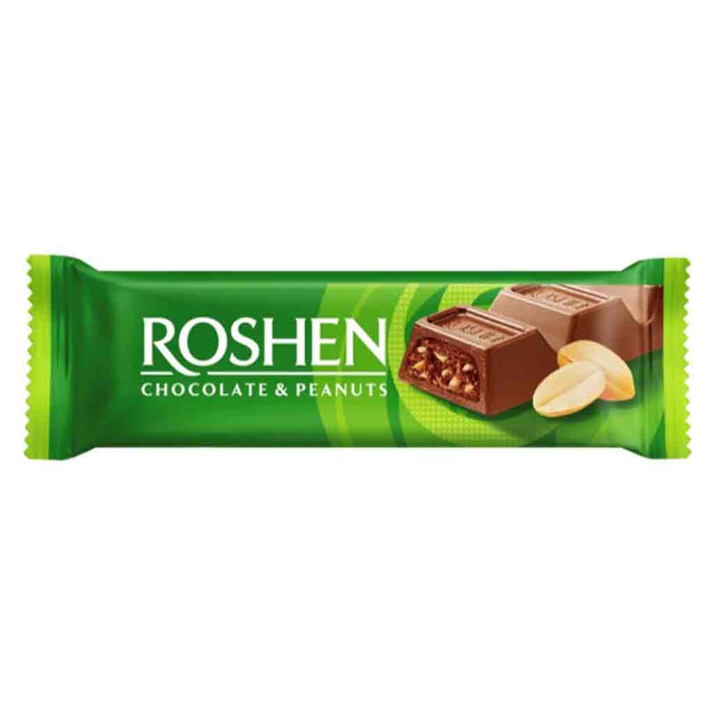 Untitled-1 شکلات بار روشن Roshen Chocolate & Peanuts با مغز بادام زمینی 29 گرم - Image 1