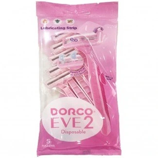 560x560 تیغ خود تراش 2 لبه زنانه دورکو Dorco EVE 2 simpel بسته 5 عددی - Image 1