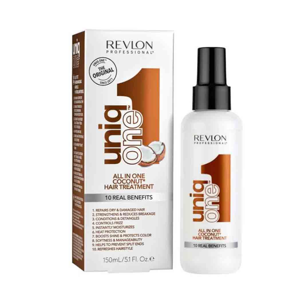 Untitled-1 اسپری مو اسپانیایی 10 کاره رولون یونیک وان Revlon Uniq One با عصاره نارگیل 150 میل - Image 1
