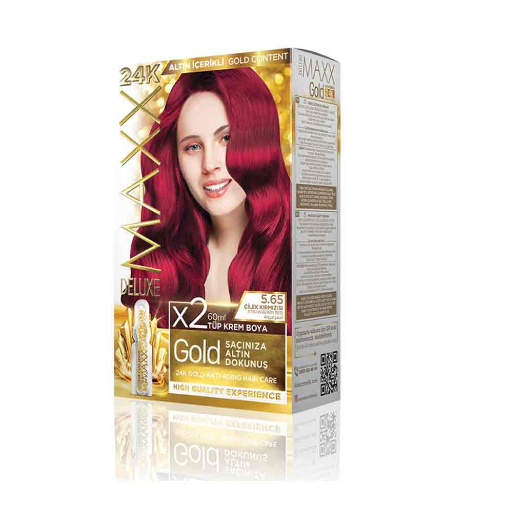 Untitled-16 کیت رنگ مکس دلوکس Maxx Deluxe Çilek Kırmızısı شماره 5.65 رنگ قرمز توت فرنگی - Image 1