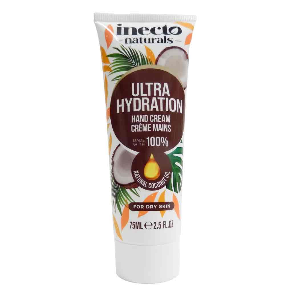 Untitled-1 کرم دست مرطوب کننده انگلیسی اینکتو Inecto Cream Coconut Oil حاوی عصاره نارگیل 75 میل - Image 1