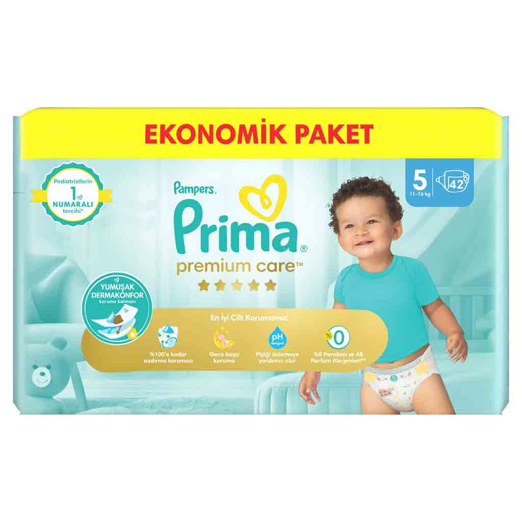 Untitled-72 پوشک بچه چسبی پریما Prima ضد حساسیت سایز 5 بسته 42 عددی - Image 1