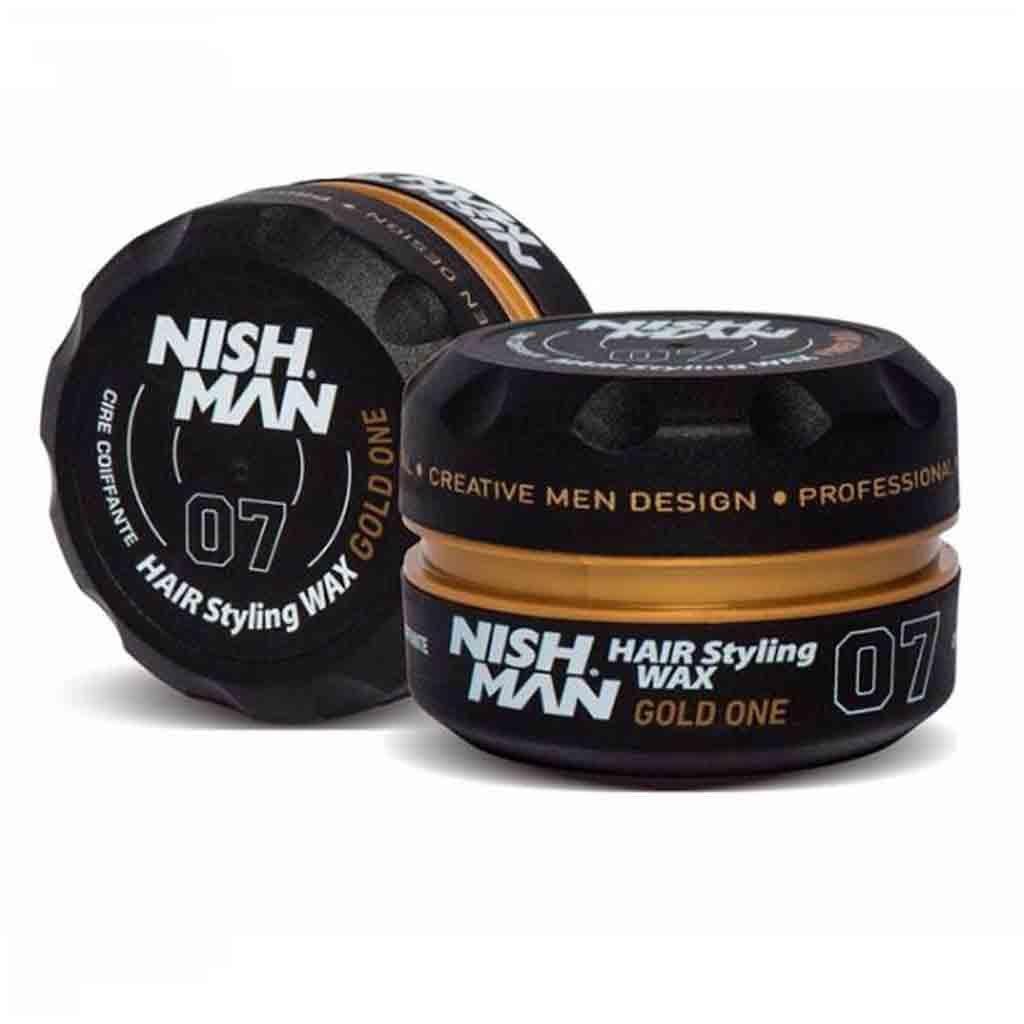 Untitled-11 ماسک مو آلمانی گلد نیشمن NISHMAN Hair Styling Wax 07 Gold One حجم 150 میل - Image 1