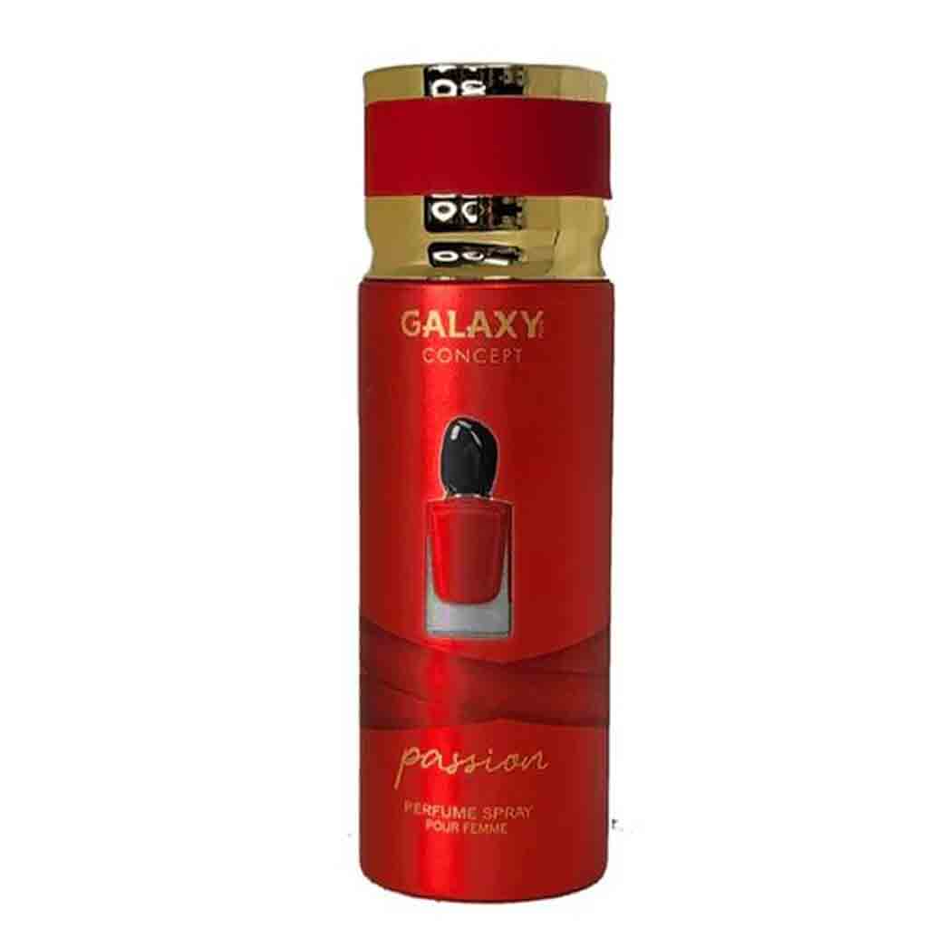 Untitled-111 اسپری بدن زنانه گلکسی Galaxy Passion ضد تعریق و خوشبو کننده 200 میل - Image 1