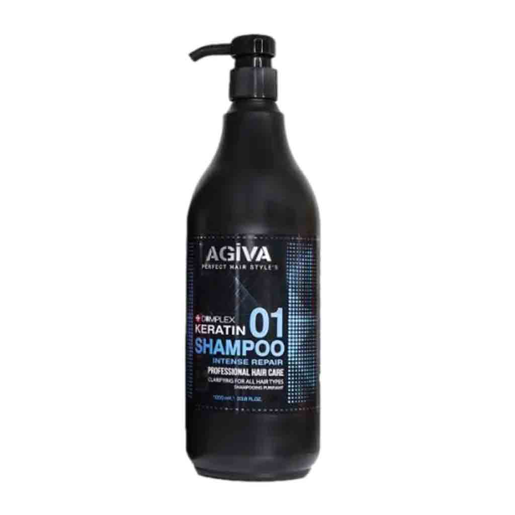 Untitled-32 شامپو سر آگیوا AGIVA KERATIN 01 حاوی کراتین مناسب موهای آسیب دیده و شکننده 1000 میل - Image 1