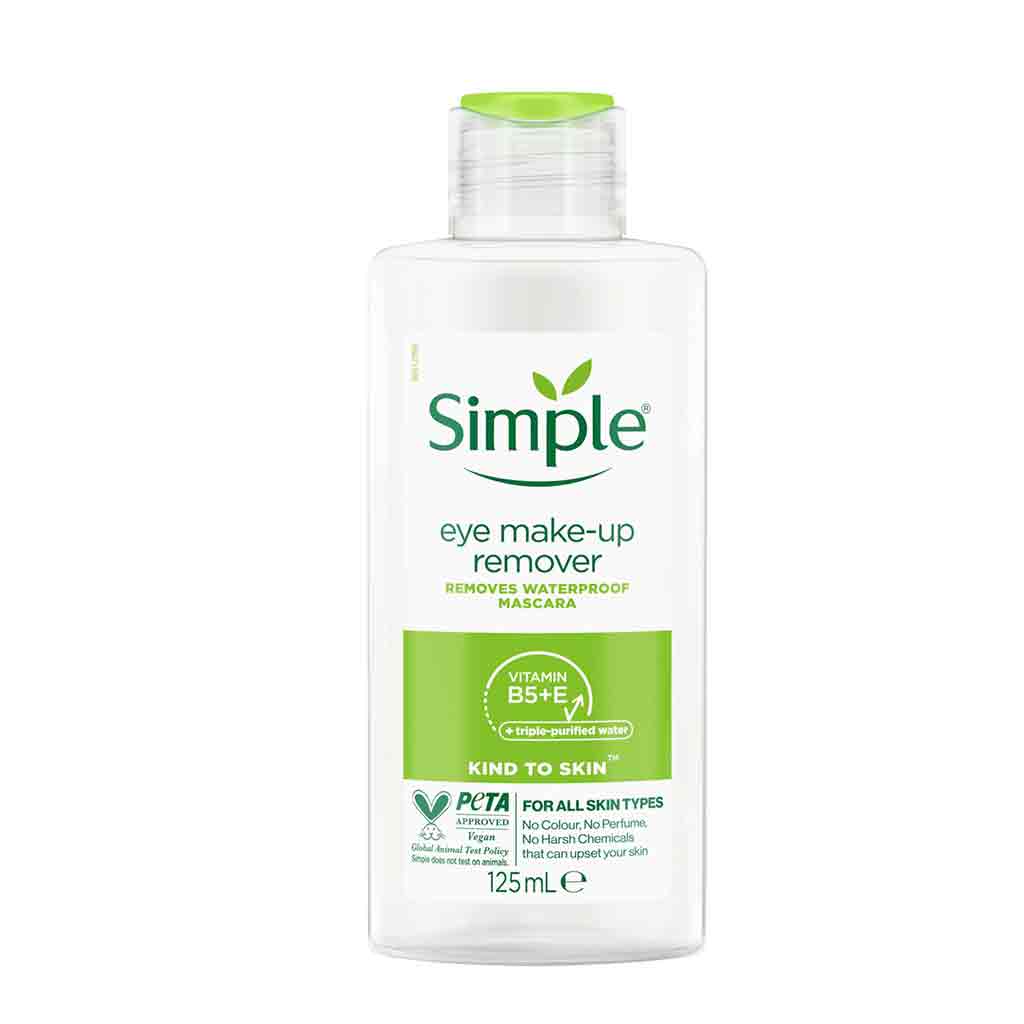 Untitled-1 پاک کننده آرایش چشم انگلیسی سیمپل Simple Skin Eye Make Up Remover مناسب چشم حساس 125 میل - Image 1