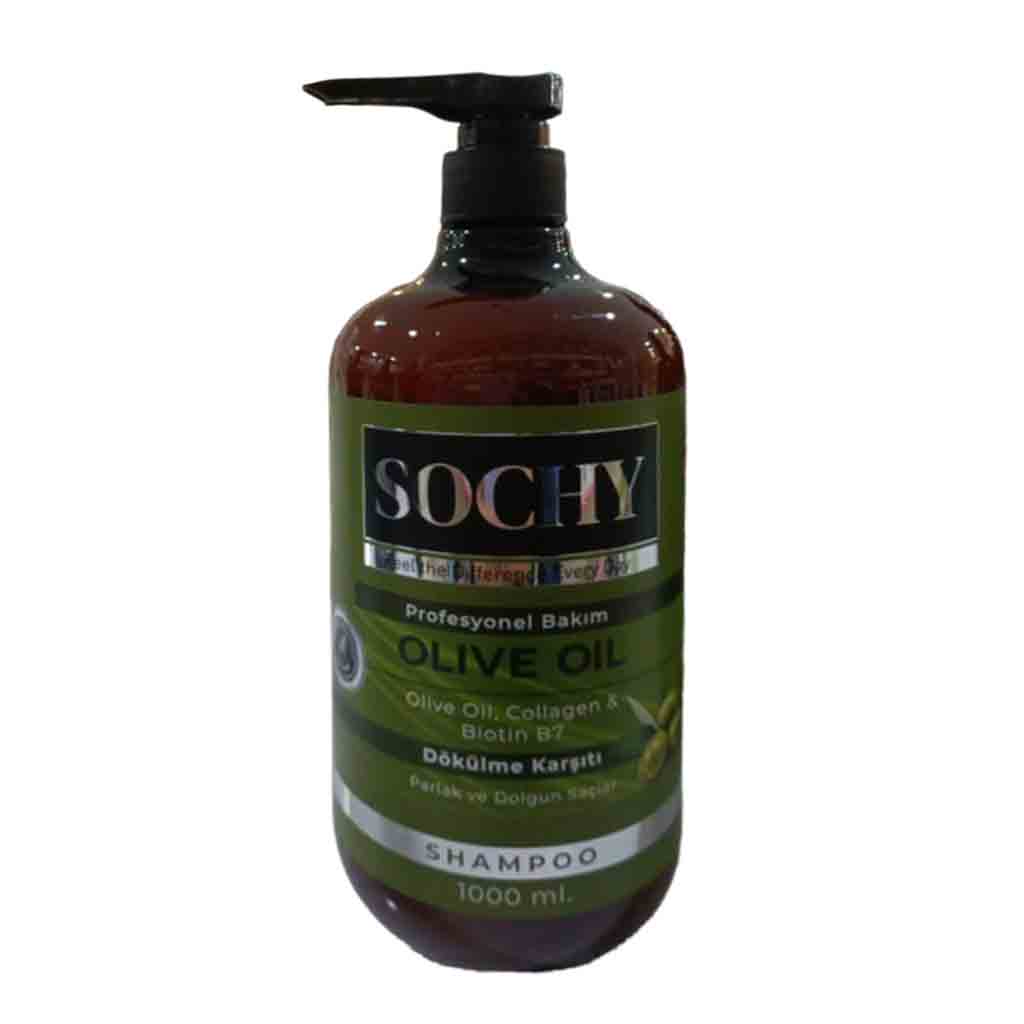 Untitled-11 شامپو سر SOCHY - olive oil حاوی روغن زیتون ،درخشان کننده مو 1000 میل - Image 1