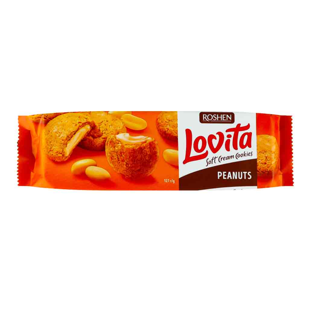 Untitled-8 کوکی لاویتا روشن Roshen Lovita Peanut با مغز کرم بادام زمینی 127 گرم - Image 1