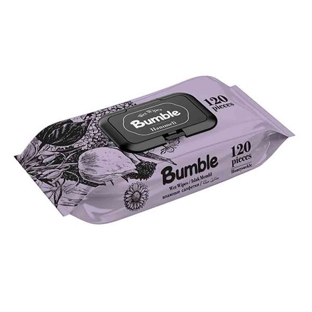 Untitled-1 دستمال مرطوب بامبل Bumble - hanimeli تعداد 120 عددی - Image 1