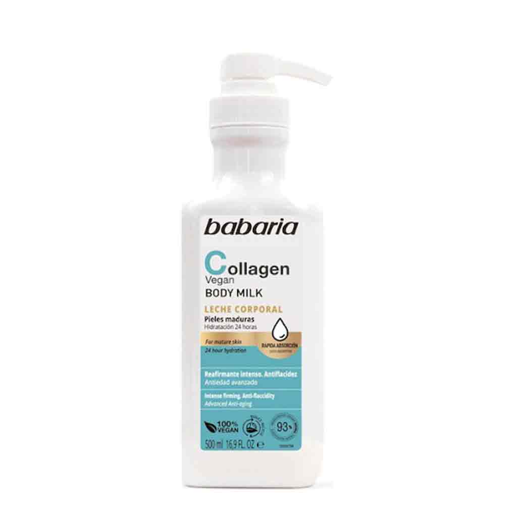Untitled-17 لوسیون (شیر) بدن اسپانیایی باباریا Babaria Vegan Collagen جوانسازی و لیفت پوست 500 میل - Image 1