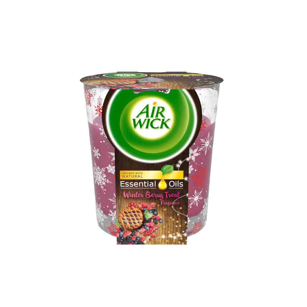 Untitled-24 شمع لیوانی معطر لهستانی ایرویک Air Wick Merry Berry با رایحه توت های وحشی 105 گرم - Image 1