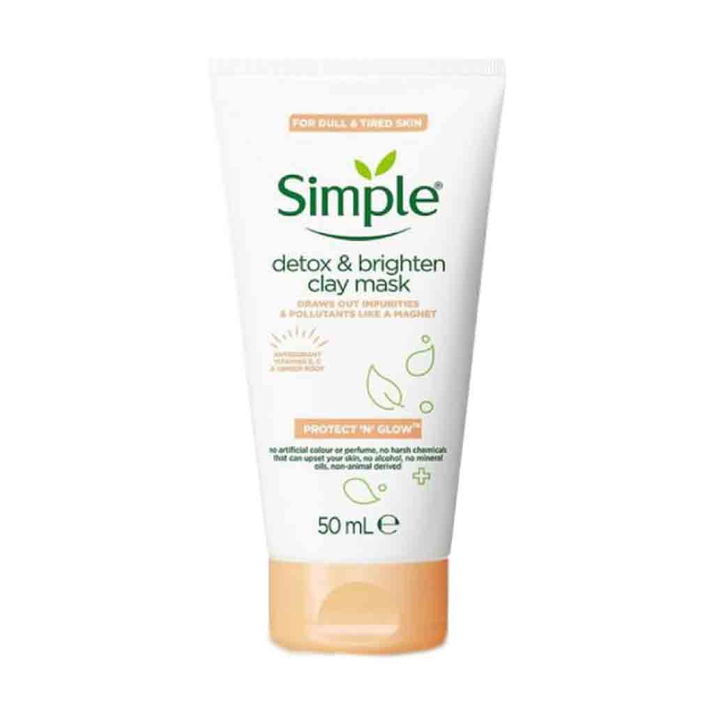 Untitled-3 ماسک خاک رس هلندی سیمپل Simple - Protect N Glow روشن کننده و سم زدای پوست 50 میل - Image 1