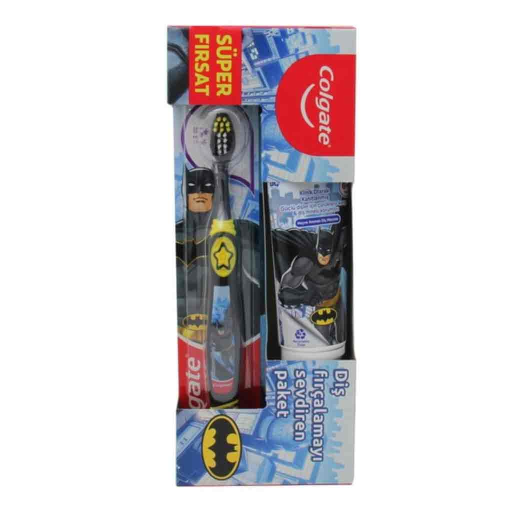 Untitled-5 ست خمیر دندان کودک + مسواک کلگیت Colgate Batman پسرانه - Image 1