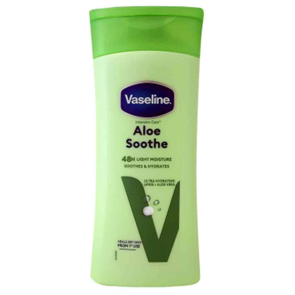 Untitled-6 لوسیون بدن هلندی وازلین Vaseline Aloe Soothe مناسب انواع پوست 200 میل - Image 1