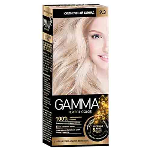 Untitled-1 کیت رنگ مو روسی گاما Gamma شماره 9.3 رنگ بلوند آفتابی - Image 1