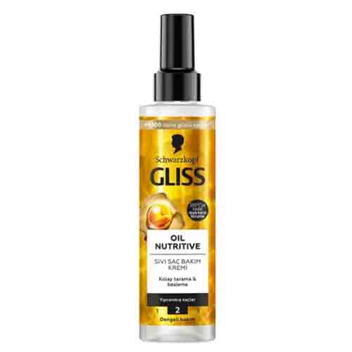 Untitled-2 اسپری دو فاز مو اسلووانیای گلیس GLISS - Oil Nutritive حاوی روغن های مغذی 200 میل - Image 1