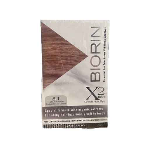 VhBX6TynN_Biorin-hair-color-N81-light-ash-blonde کیت رنگ مو ایتالیایی بیورین BIORIN