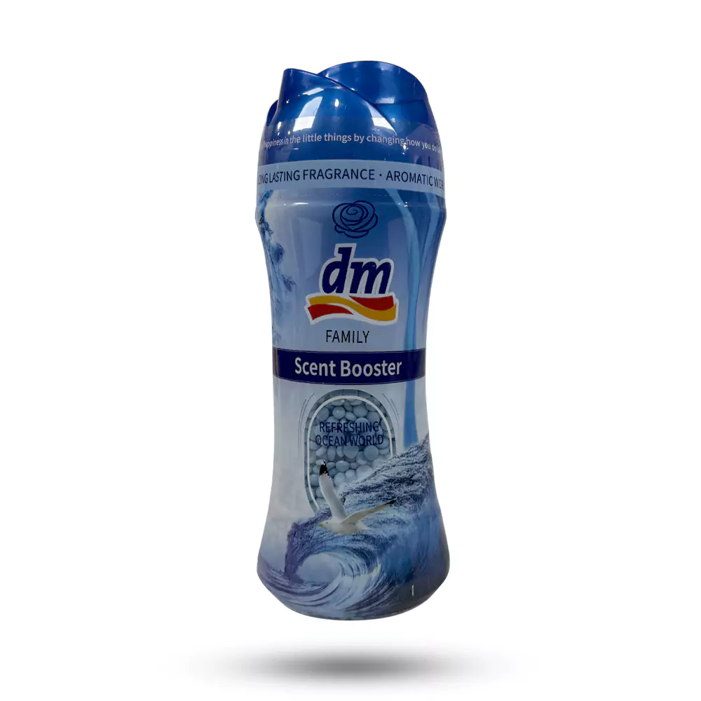 dm-family-refreshing خوشبوکننده لباس dm رایحه اقیانوس سری Scent Booster وزن 210 گرم